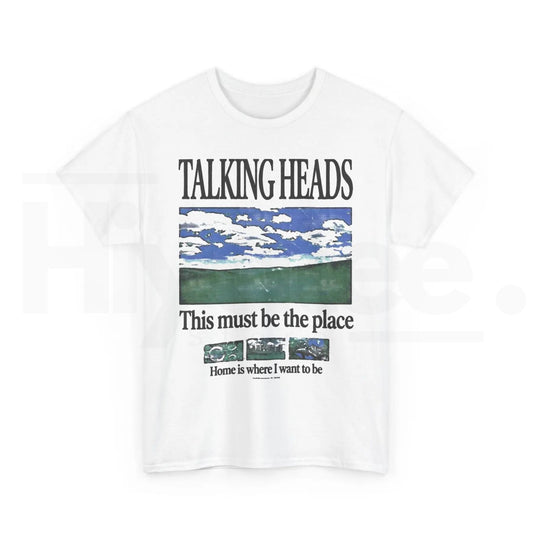 Talking Heads "This Must Be The Place" Graphic Tee – Retro 80s Rock Lyric T-Shirt