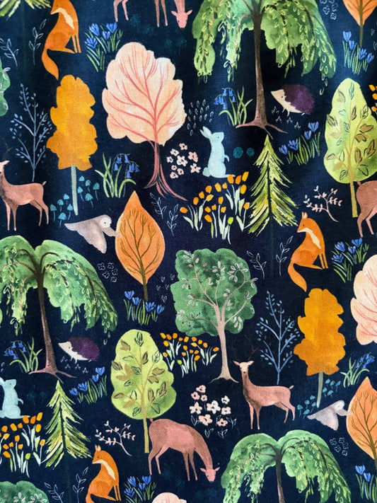 Woodland Vintage Dress in Navy