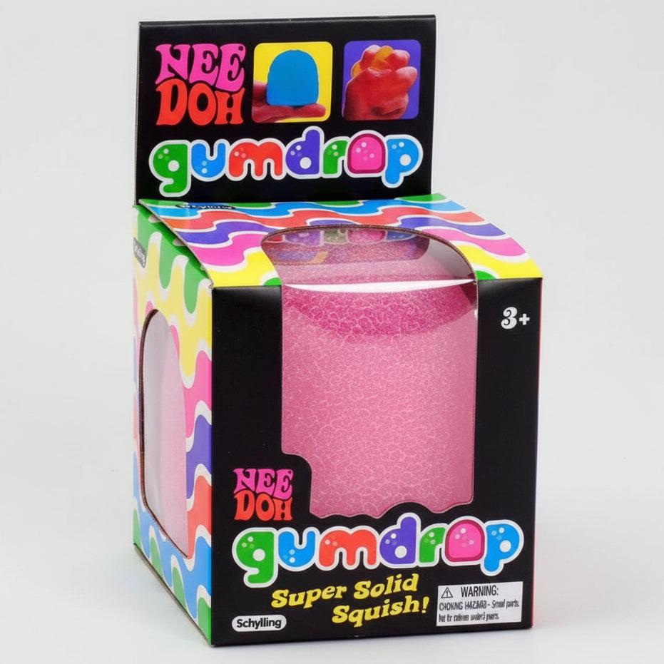 Schylling Nee-Doh Gum Drop Super Solid Squish: Pink Drop