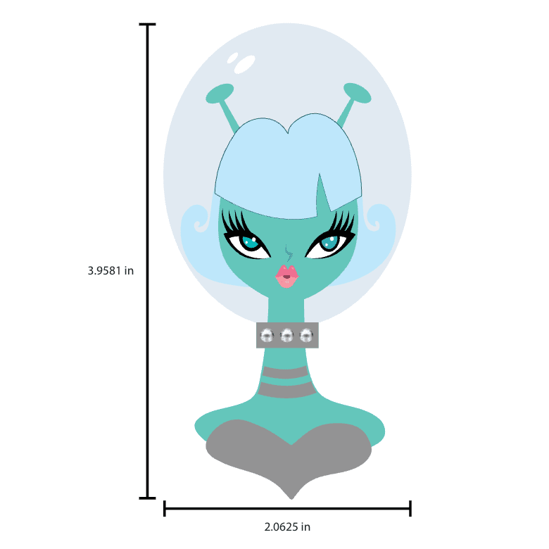 Beam Me Up Babe Spooky Doll Brooch by Miss Fluff x Lipstick & Chrome