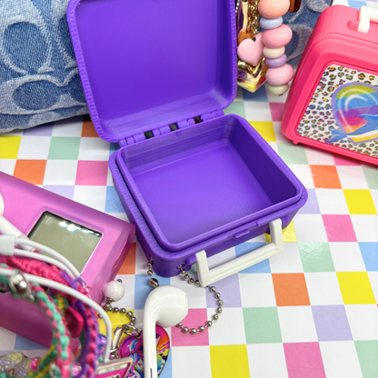 90's Empty Lunch Trinket-Box|Bag Charm(s) | 3D Printed