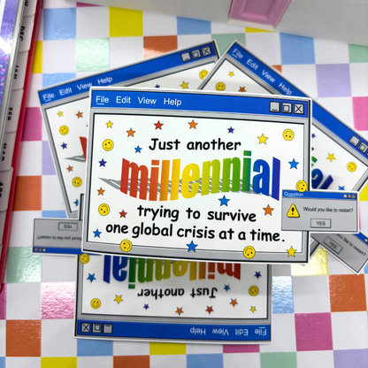 Just Another  Millennial...| Sticker Die Cut