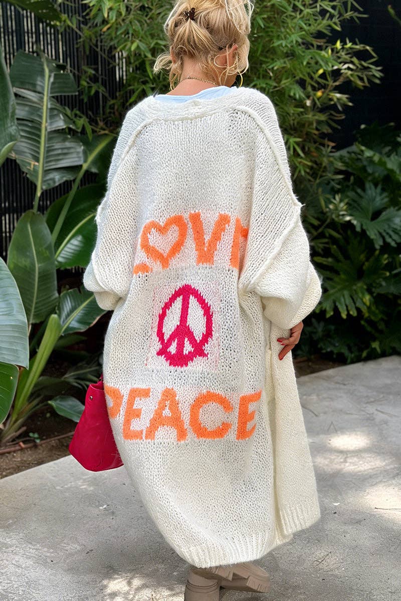 Love & Peace Statement Cardigan
