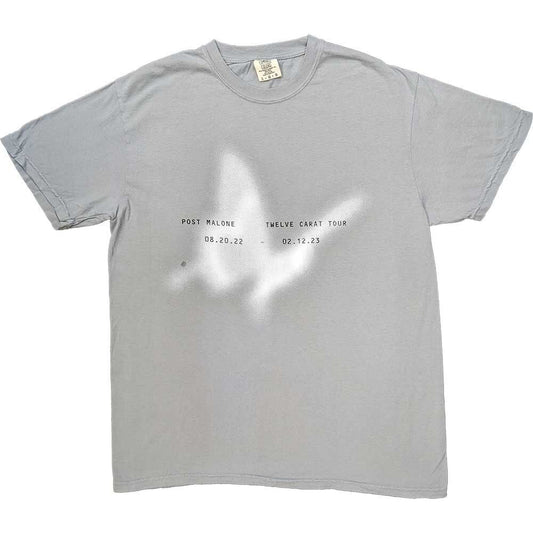 Post Malone Tour Mens T-shirt- Twelve Carat Tour 2022/2023 Butterfly Post Malone