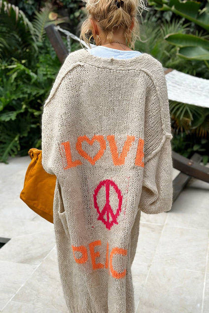 Love & Peace Statement Cardigan
