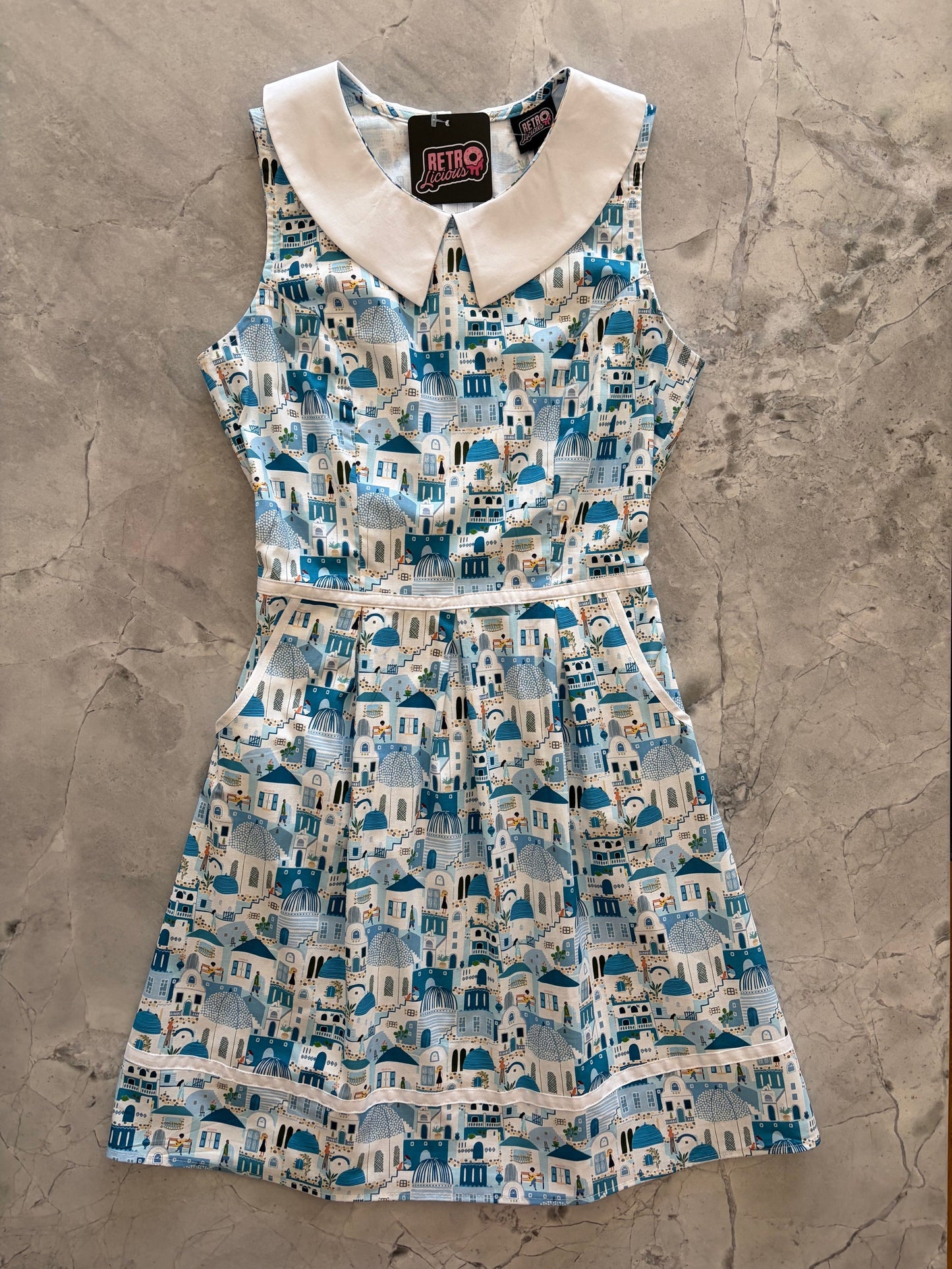 Santorini Collared Dress