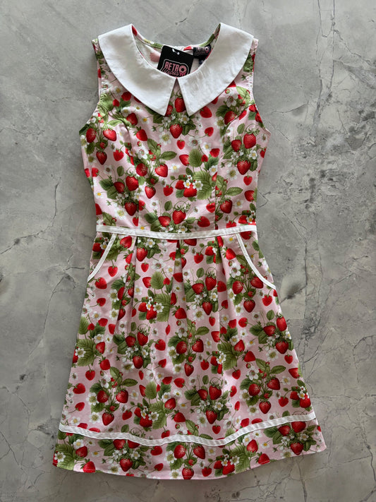 Strawberry Collared Dress - Plus Sizes only