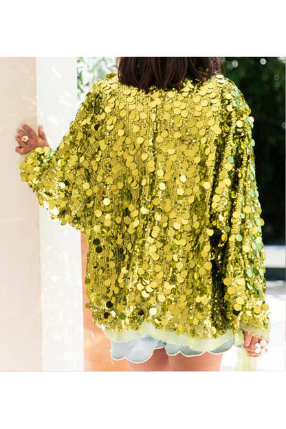 Sequin Embellished Glam Kimono