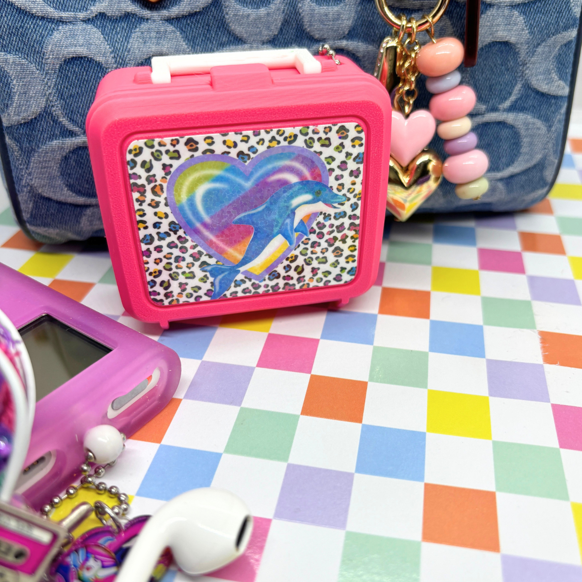 90's Empty Lunch Trinket-Box|Bag Charm(s) | 3D Printed