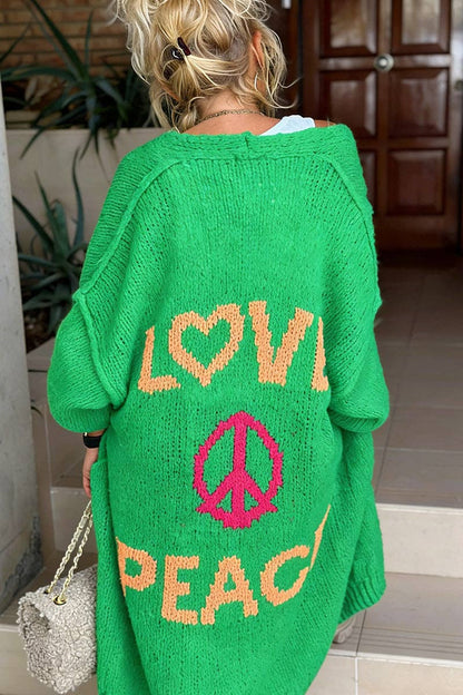 Love & Peace Statement Cardigan