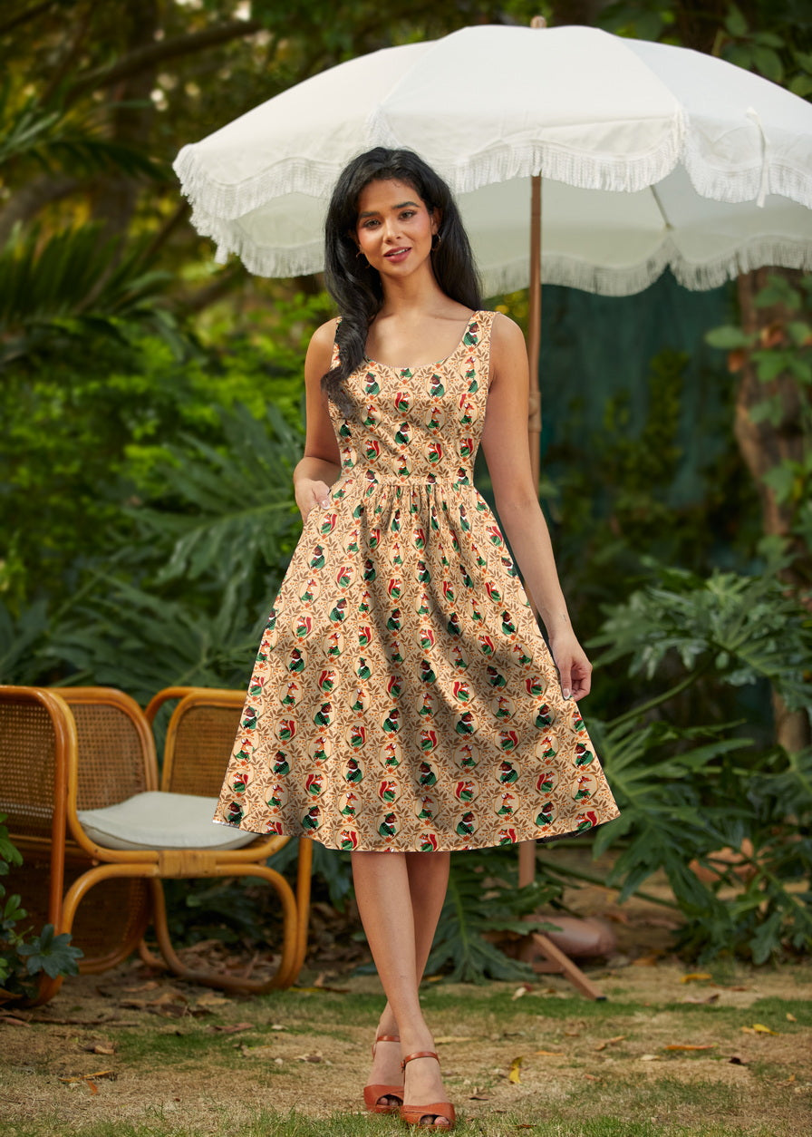 Woodland Scout Fit & Flare Dress