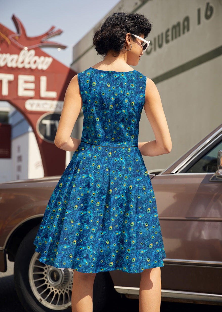 Elizabeth Dress in Peacock