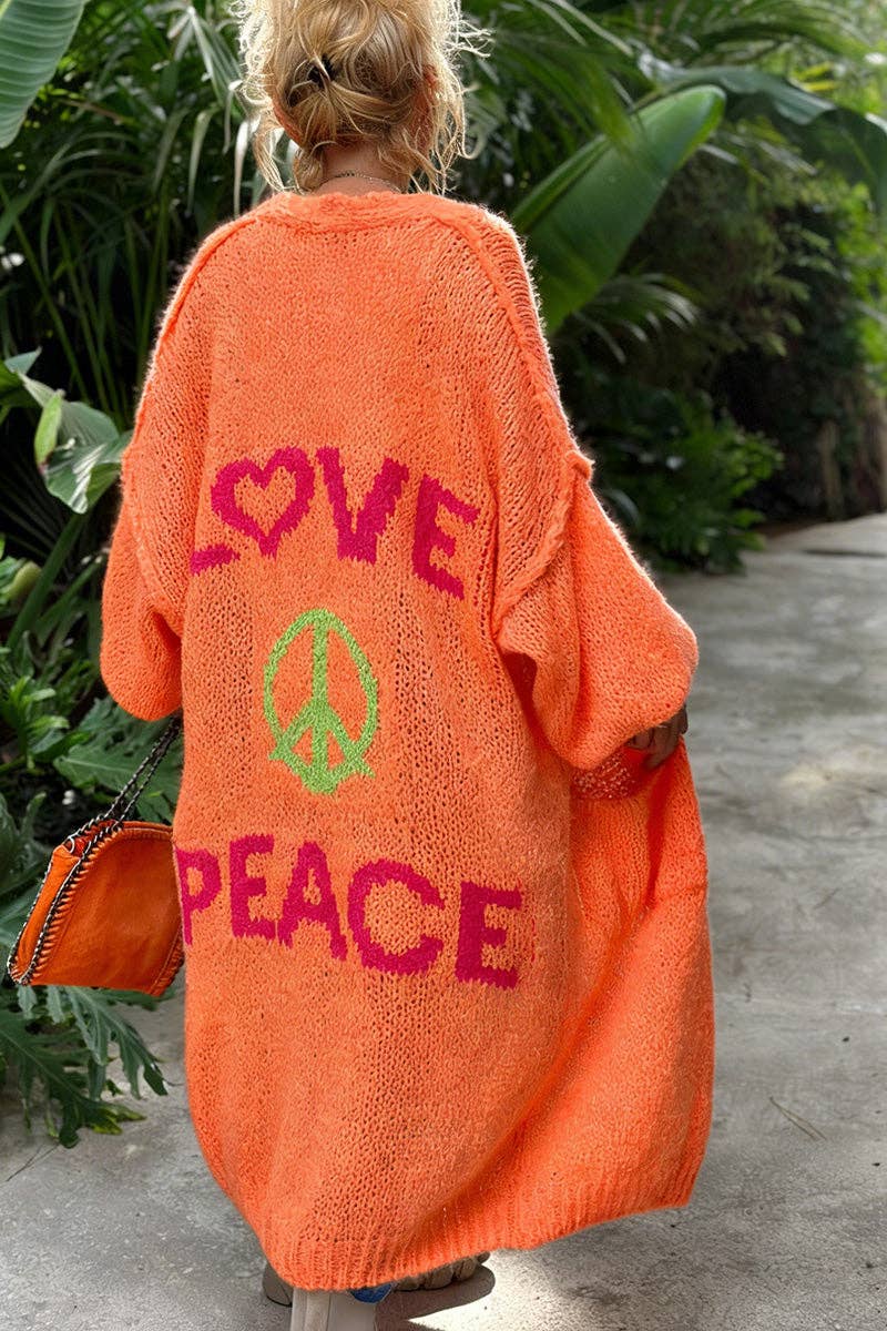 Love & Peace Statement Cardigan