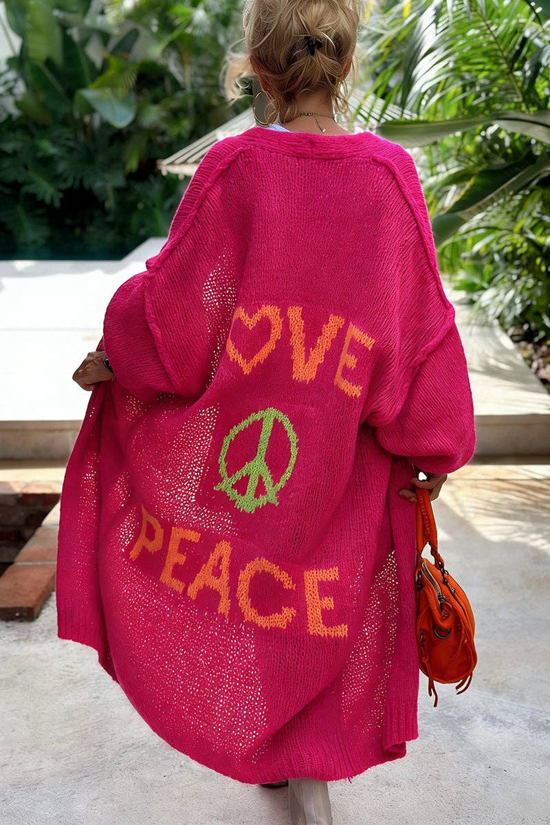 Love & Peace Statement Cardigan