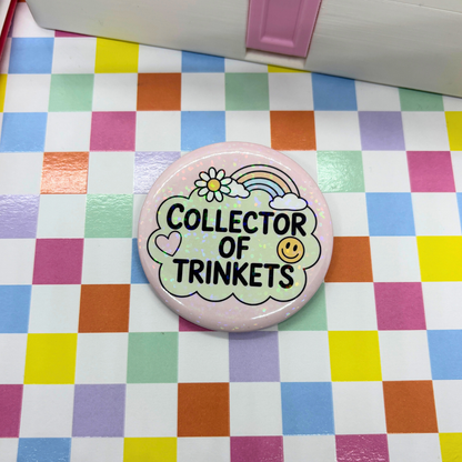 Collector of Trinkets | Large| Pin Back Button + Button Keeper Bag Charm