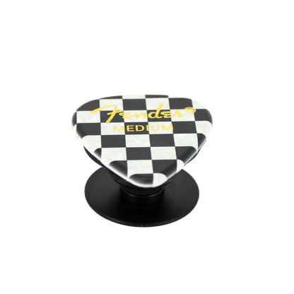 Fender guitar pick phone grip (Checkered)