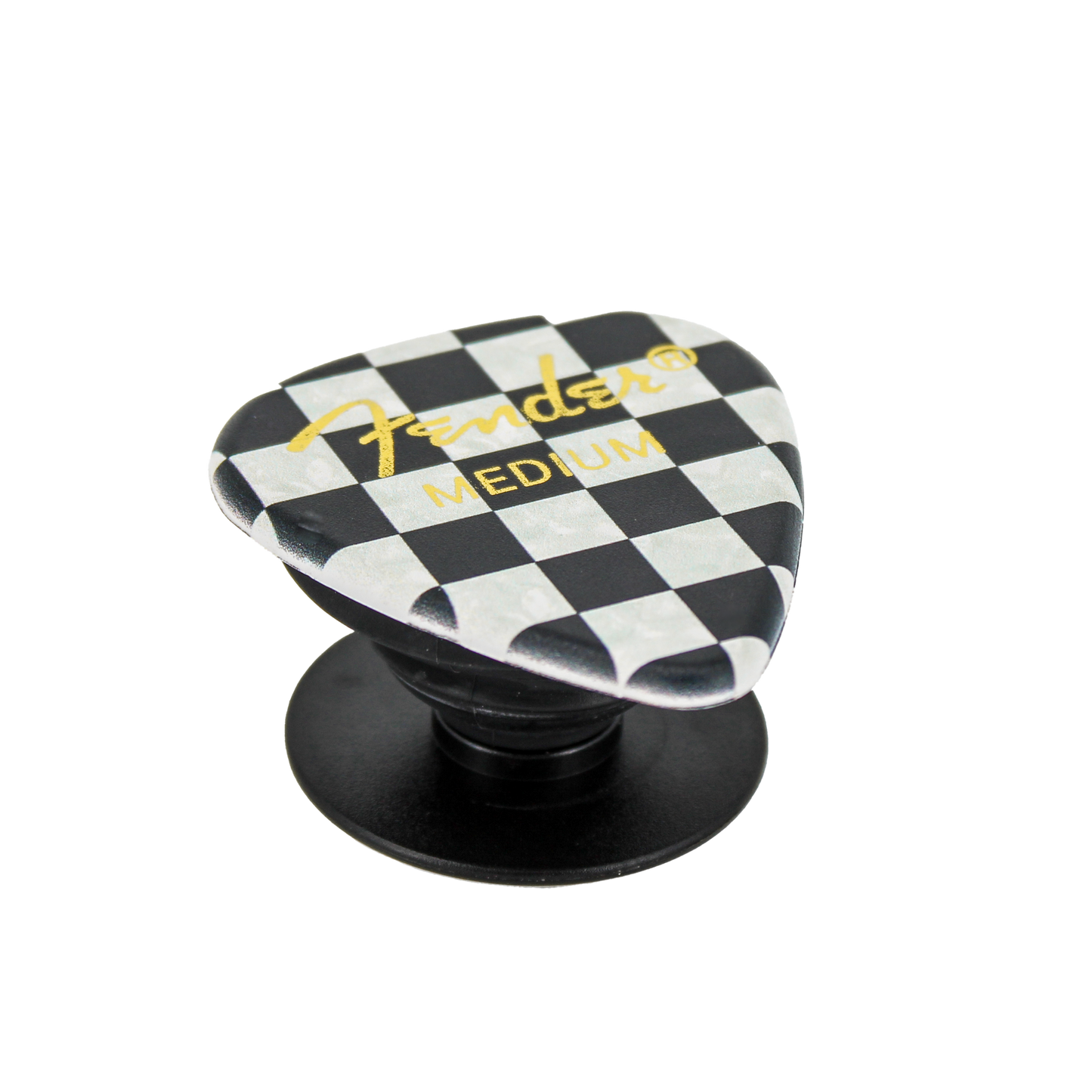 Fender guitar pick phone grip (Checkered)