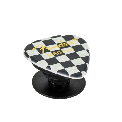 Fender guitar pick phone grip (Checkered)