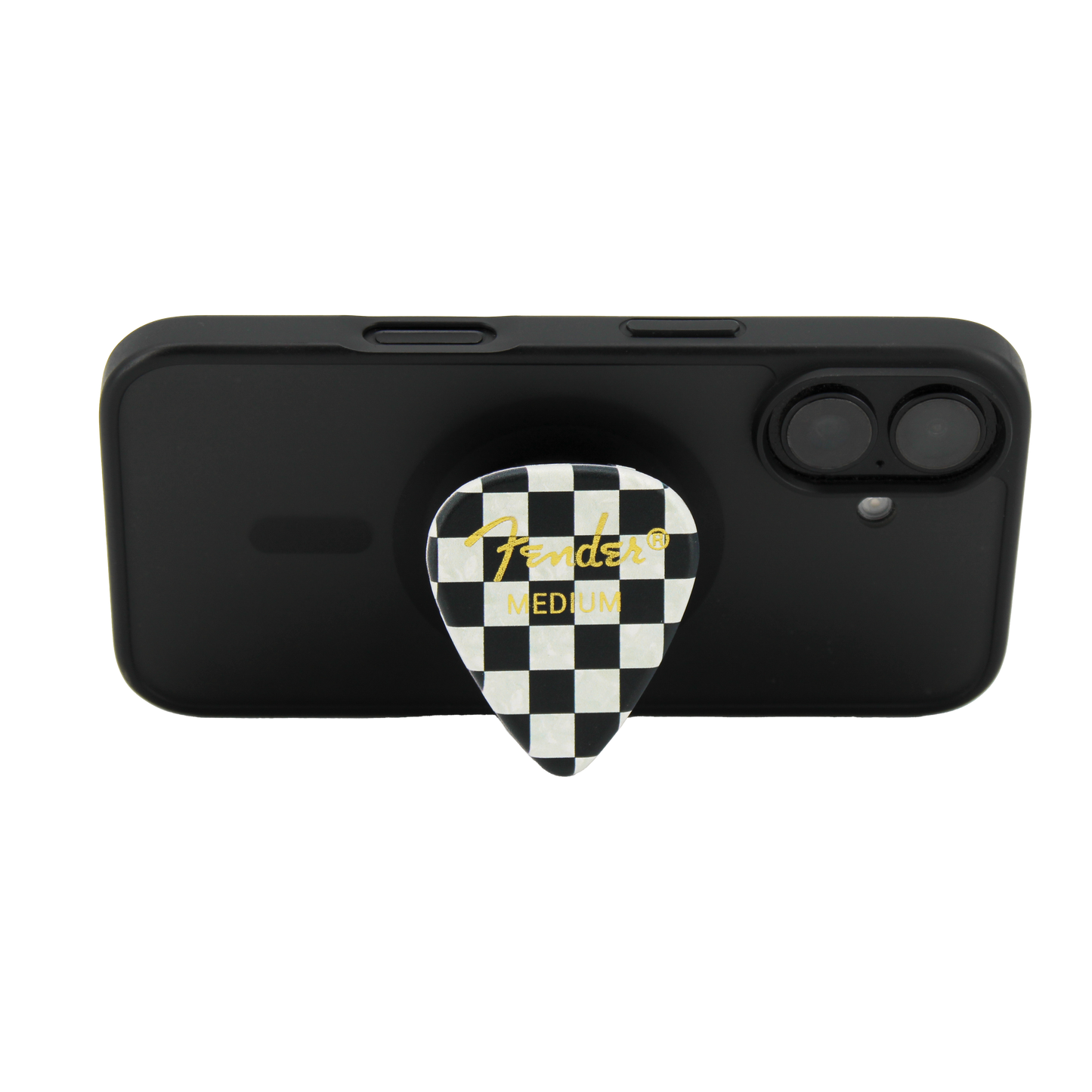 Fender guitar pick phone grip (Checkered)