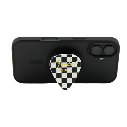 Fender guitar pick phone grip (Checkered)