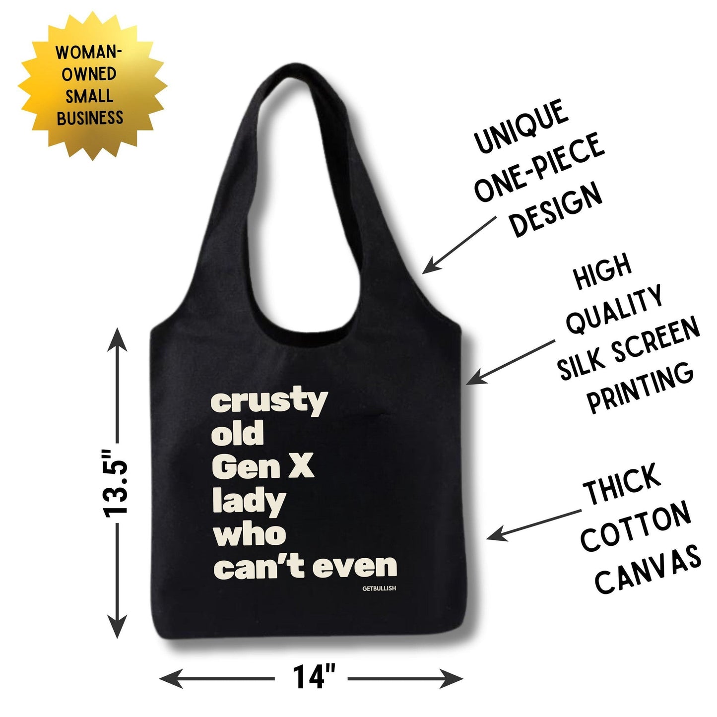 Crusty Old Gen X Lady Who Can't Even Keychain and Tote Bag Bundle | Motel Style Keyholder and Black Canvas Tote
