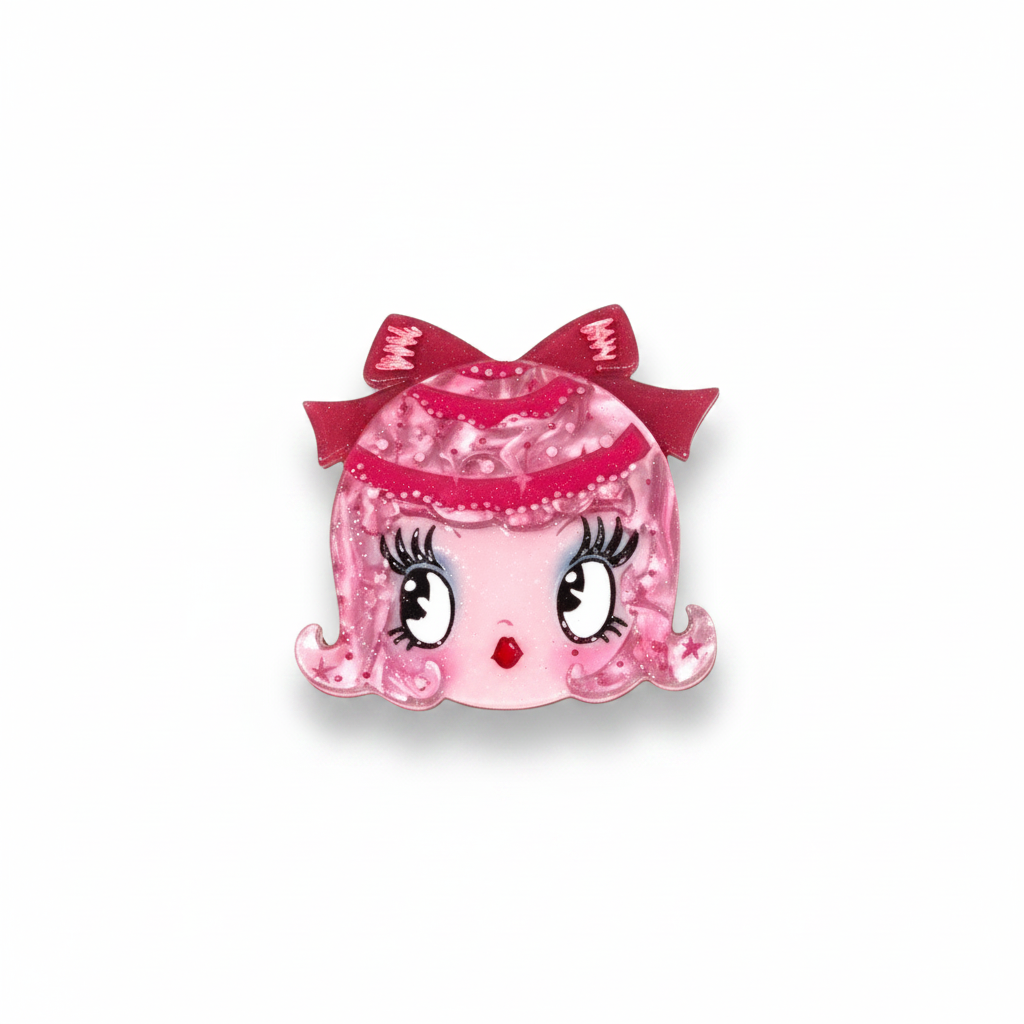 Dottie Dolly Mini Brooch by Miss Fluff x Lipstick & Chrome