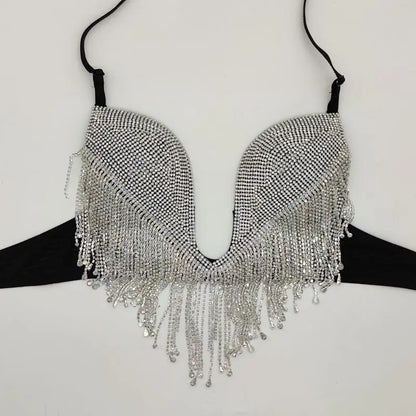 The Stardust Dream Tassel Bikini – Luxury Rhinestone Fringe Showgirl Set
