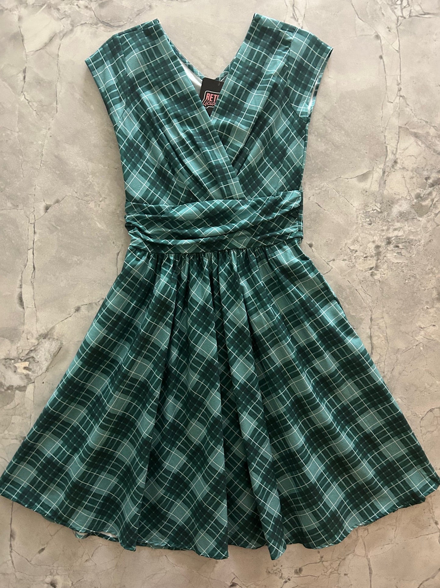 Green Plaid Greta Dress - Plus Sizes only