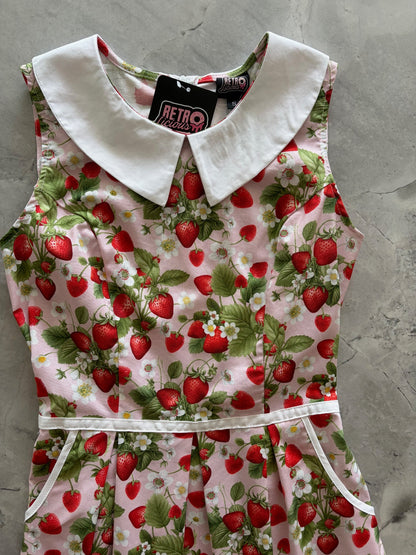 Strawberry Collared Dress - Plus Sizes only