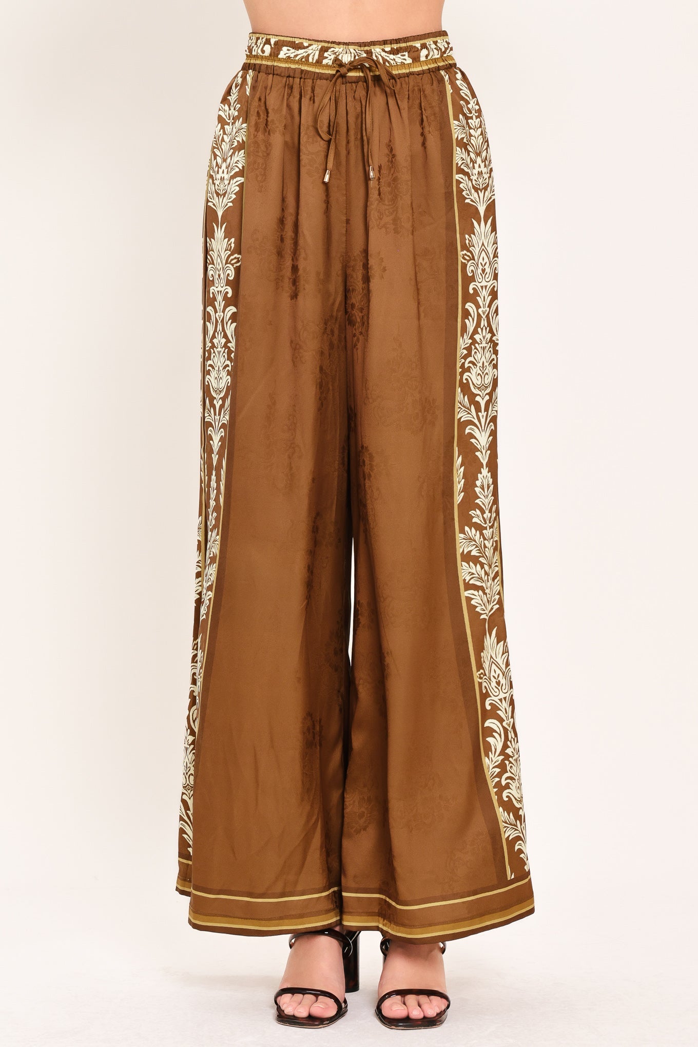 VINTAGE MANOR PALAZZO WOVEN PANTS