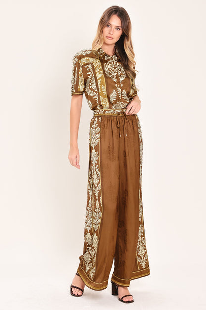 VINTAGE MANOR PALAZZO WOVEN PANTS