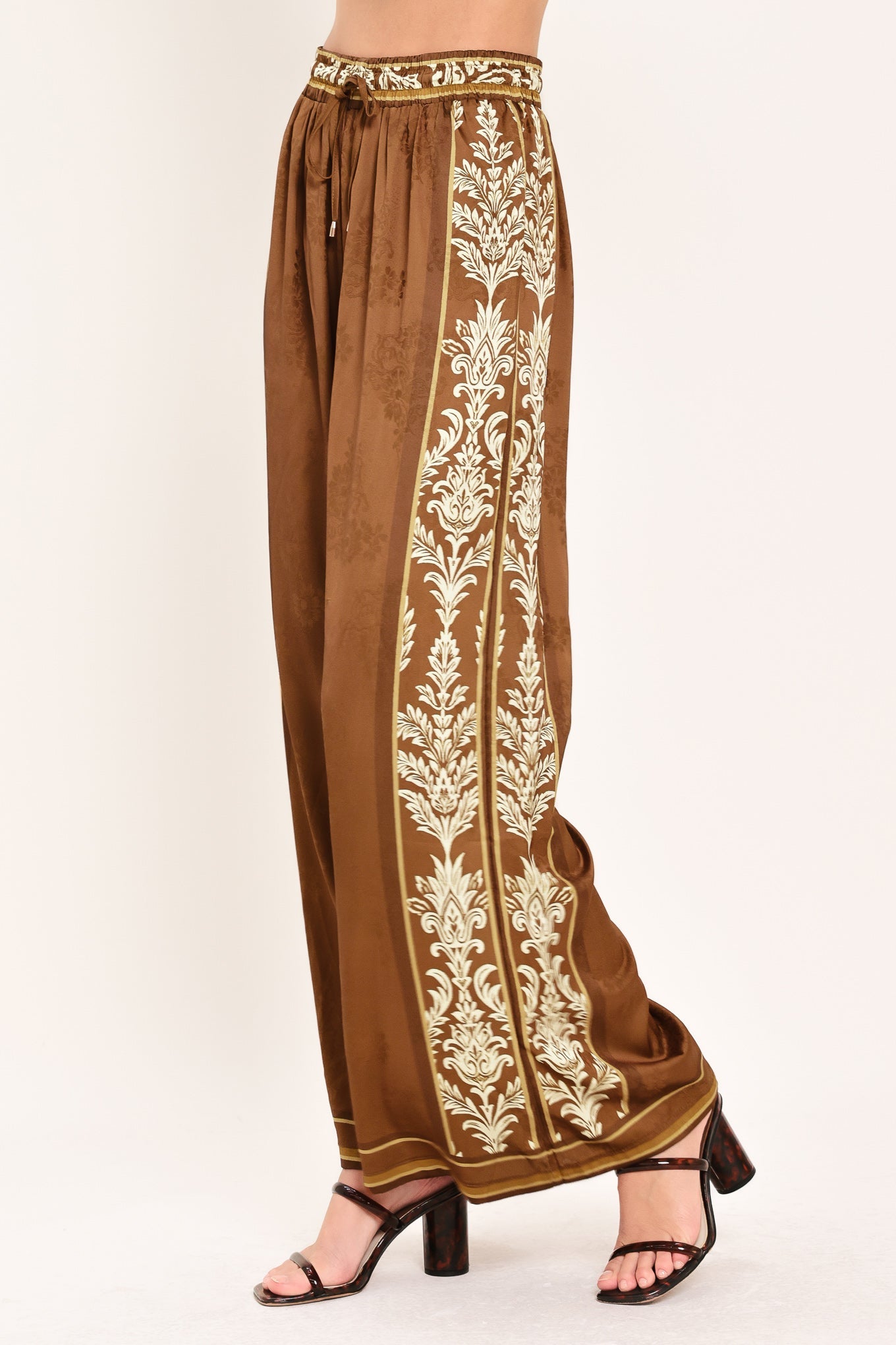 VINTAGE MANOR PALAZZO WOVEN PANTS