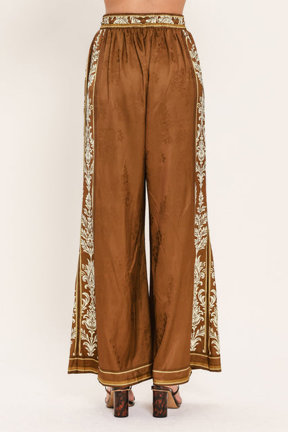 VINTAGE MANOR PALAZZO WOVEN PANTS
