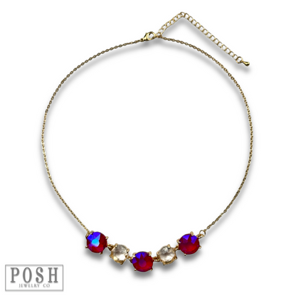 Chain necklace with round stones, last call
