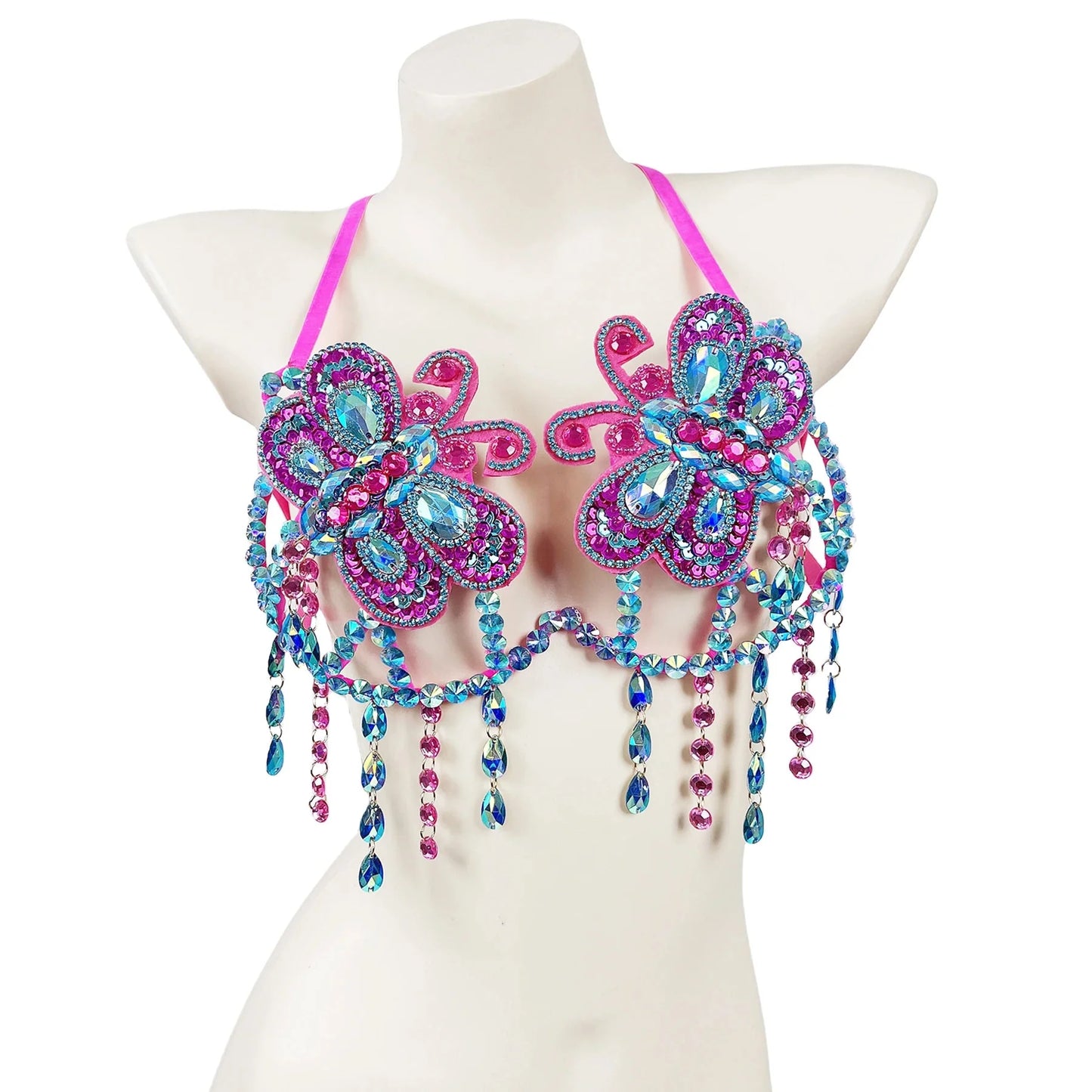 The Stardust Empress Sirena – Deluxe Rhinestone & Stone Samba Carnival Wire Bra