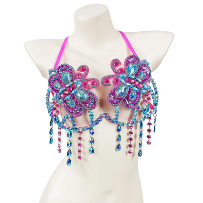 The Stardust Empress Sirena – Deluxe Rhinestone & Stone Samba Carnival Wire Bra