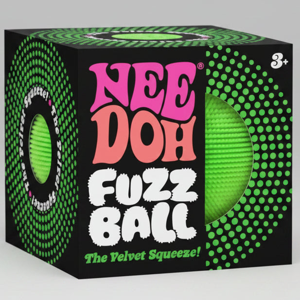 Schylling Nee-Doh Fuzz Ball The Velvet Squeeze: Green Fuzz Ball