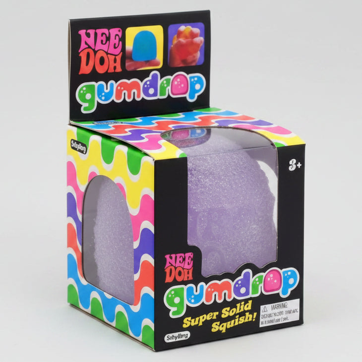 Schylling Nee-Doh Gum Drop Super Solid Squish: Purple Drop