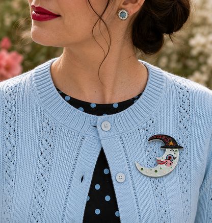 Witchy Crescent Moonhilda Brooch by Johanna Parker x Lipstick & Chrome