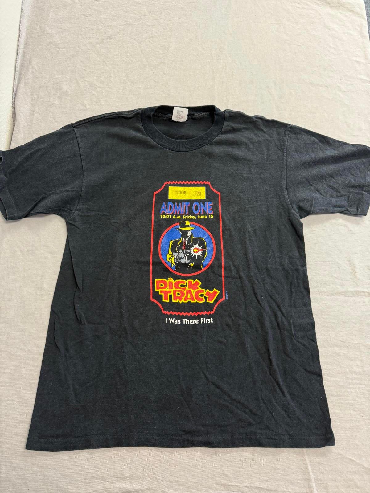Vintage Dick Tracy Movie T-shirt Admit One I Was There - L