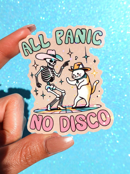 All Panic No Disco Sticker