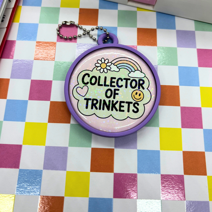 Collector of Trinkets | Large| Pin Back Button + Button Keeper Bag Charm