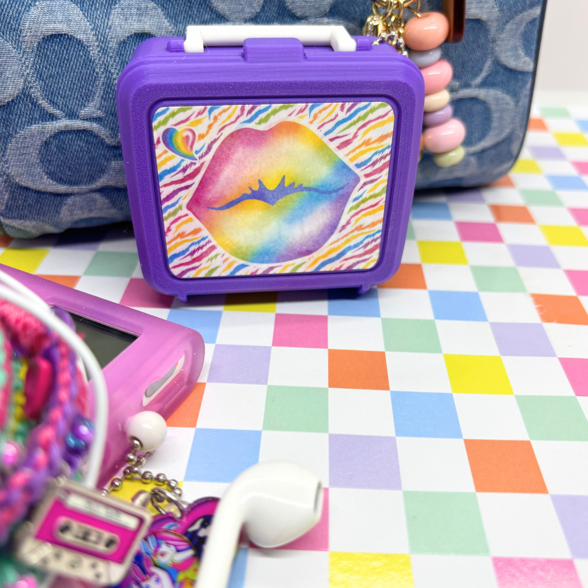 90's Empty Lunch Trinket-Box|Bag Charm(s) | 3D Printed