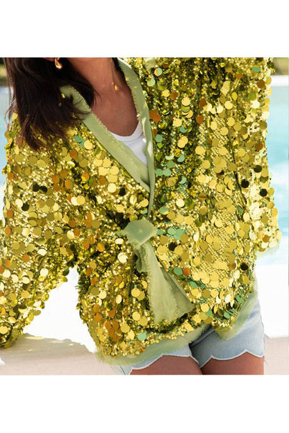 Sequin Embellished Glam Kimono
