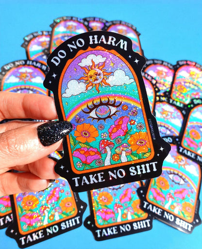 Do No Harm Take No Shit Sticker