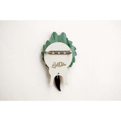 Dog in A Christmas Wreath Brooch by Laliblue