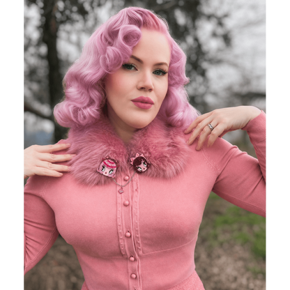 Lottie Dolly Mini Brooch by Miss Fluff x Lipstick & Chrome