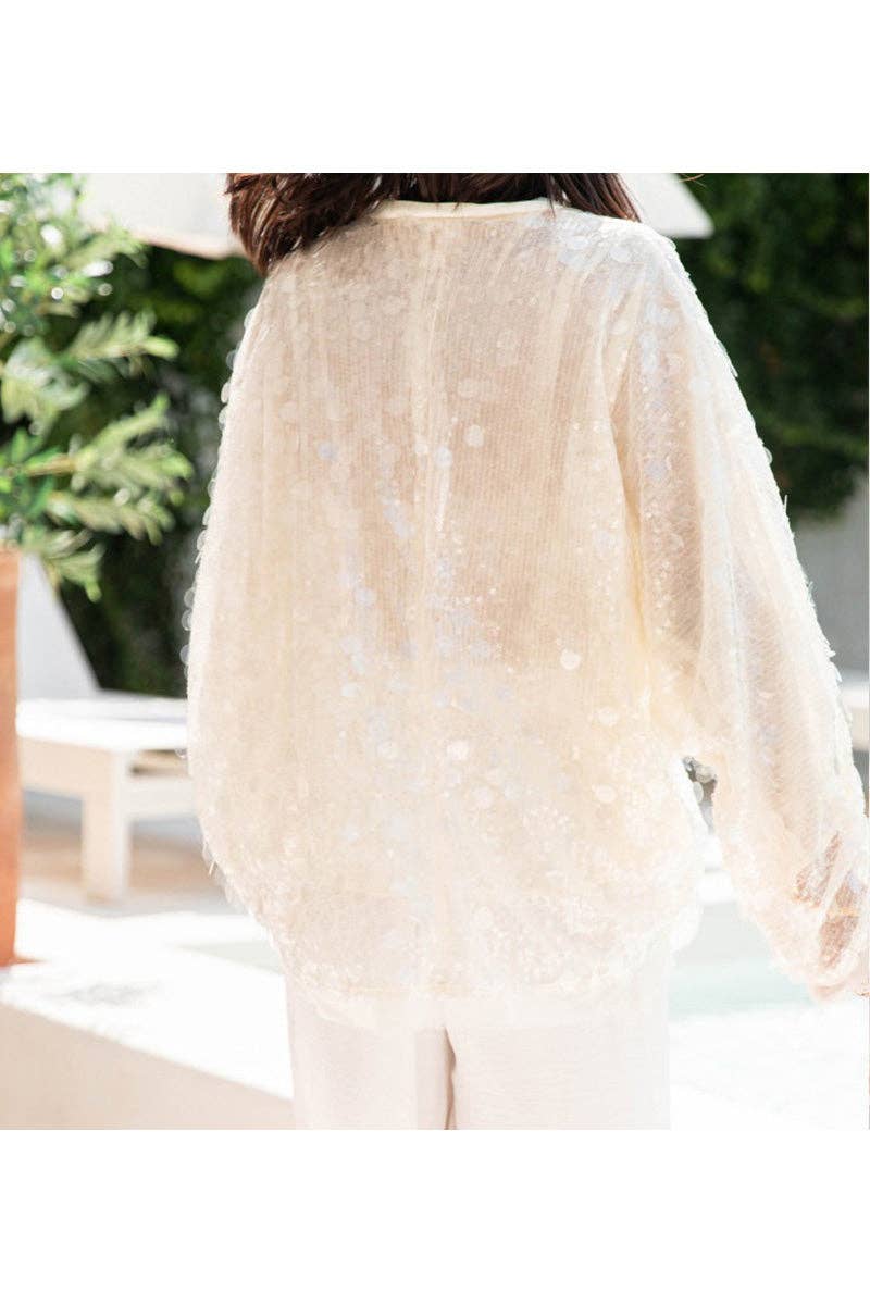 Sequin Embellished Glam Kimono