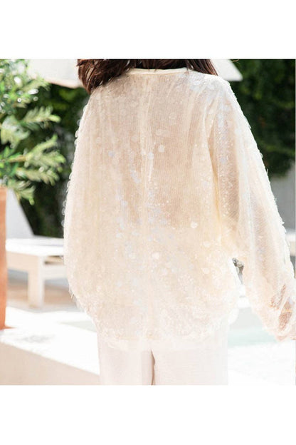 Sequin Embellished Glam Kimono