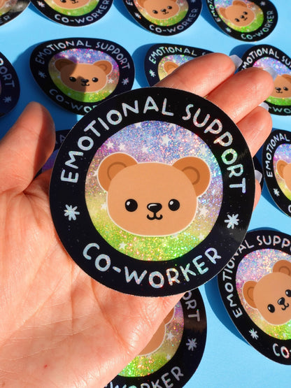 Emotional Support Co-Worker Sticker